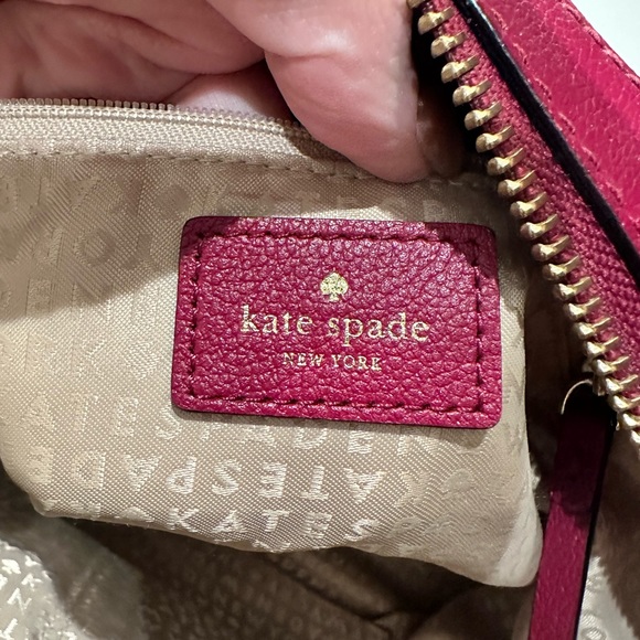 EUC Kate Spade $398 Cruiser Allen St Raquelle Leather Tote Bag Plum Red - Picture 10 of 14